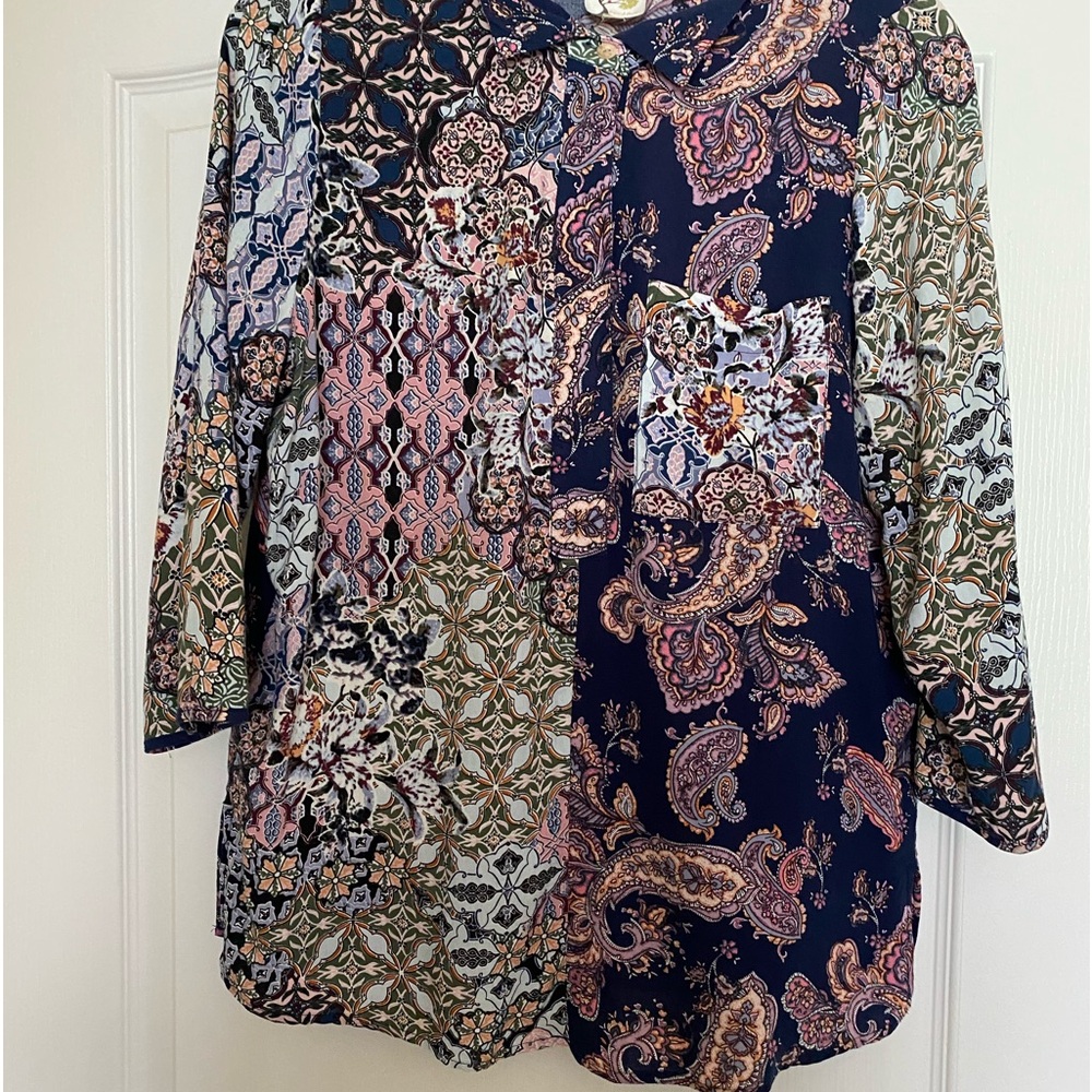 Anthropologie Fig and Flower Blouse